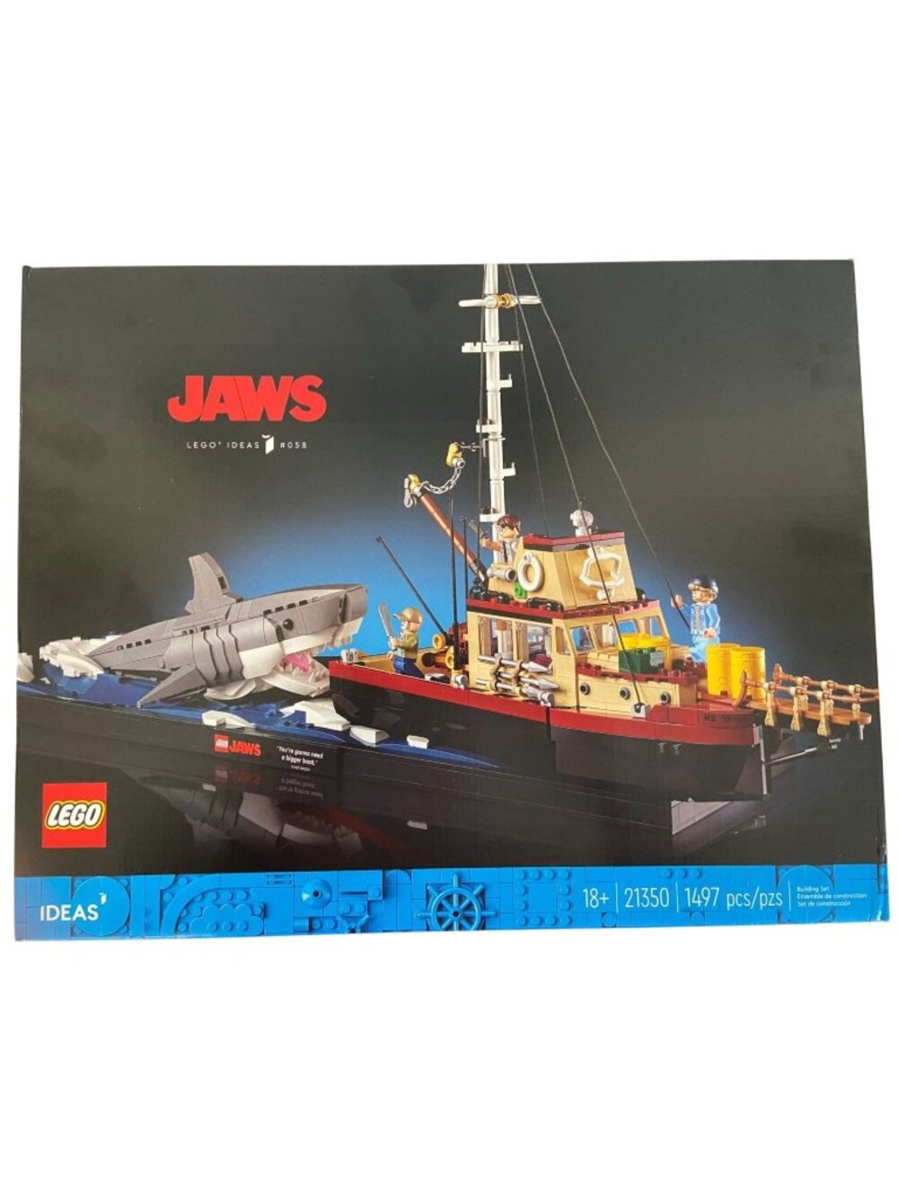 LEGO Ideas Jaws Shark 21350 Toy and Diorama Building Set NEW FACTORY SEALED